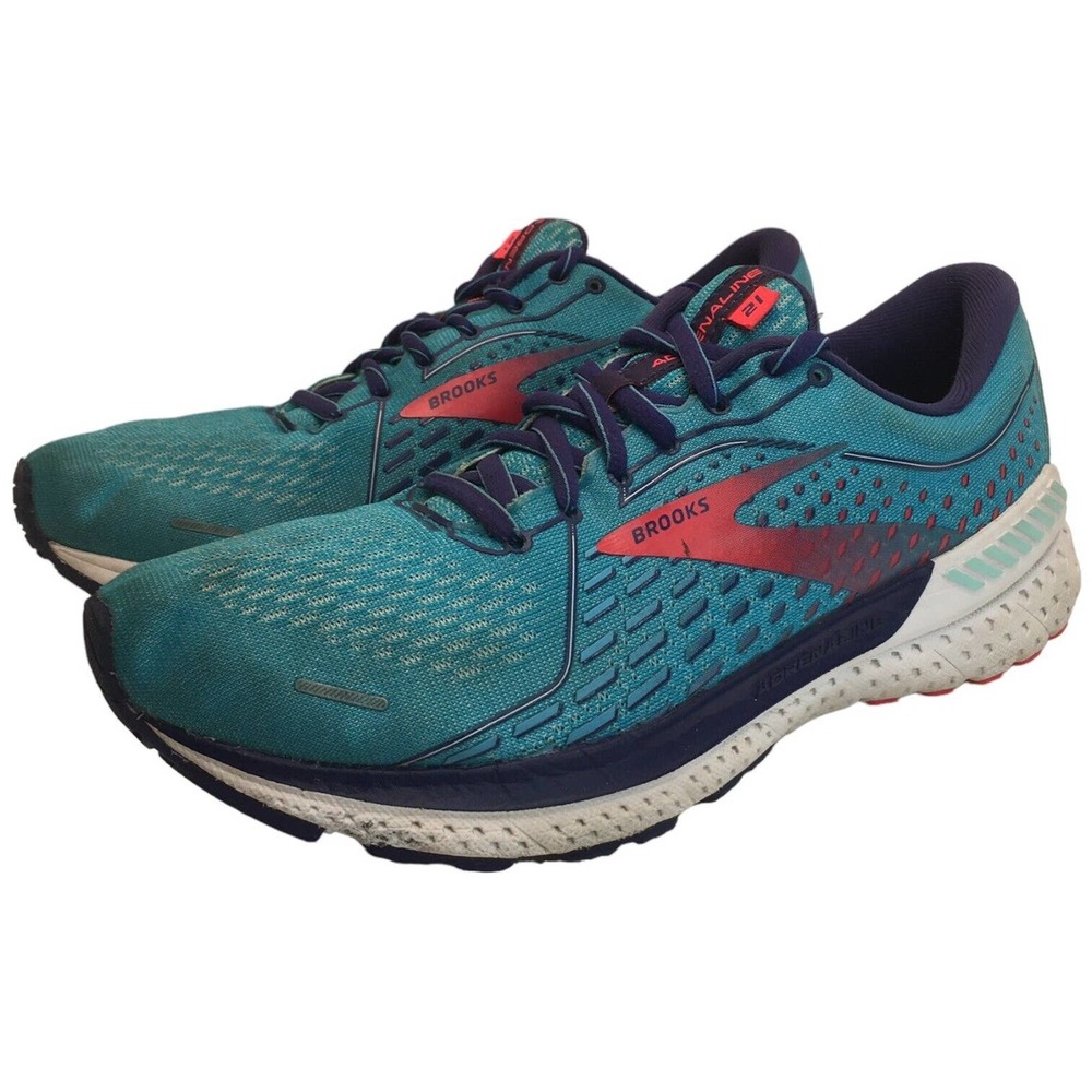 Brooks Womens Adrenaline 21 Guiderails DNA Loft Cushion Support Teal Green 10 - Picture 3 of 10